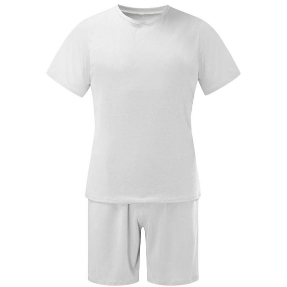 Pntutb Clearance Mens 2 Piece Casual O-Neck Short Sleeve Tee Shirts And Fit Sport Shorts Set