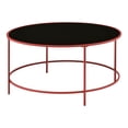 thumbnail image 2 of Furniture of America Drumm Glass Top Coffee Table, Red, 2 of 5
