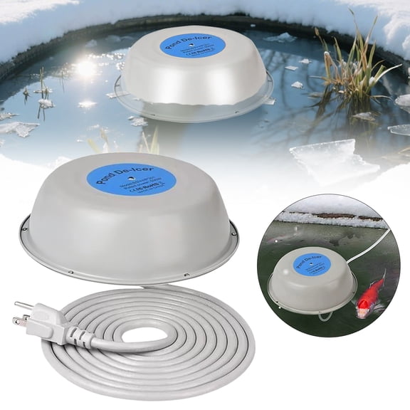 Homesteed Floating Pond Deicer Stock Tank Heater Thermostatically Controlled Water Trough Heater for Outdoor Fish Ponds