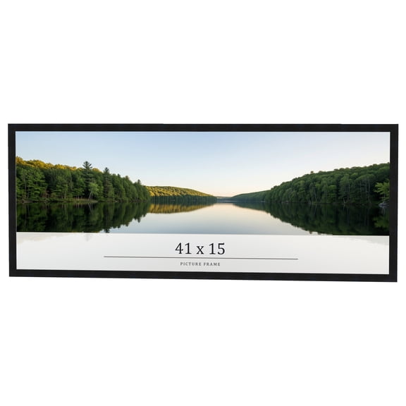 41x15 Frame Black Real Wood Picture Frame Width 0.75 inches | Interior Frame Depth 0.5 inches |