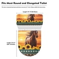 thumbnail image 4 of HELLHERO Toilet Cover & Bathroom Toilet Lid Cover Set with Fits All Toilet Shapes Polyester Fabric for Reusable, Machine Washable, 4 of 5