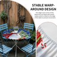 thumbnail image 4 of Round Fitted Tablecloth with Elastic Edge, Navy Blue Christmas Waterproof Table Cloth Table Cover for 45"-54" Tables, Snowman Xmas Tree Ball Gifts Winter Tablecloths for Dining Picnic Party Outdoor, 4 of 9