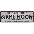 thumbnail image 1 of THE MARSH FAMILY Game Room Country Metal 6x18 Sign 106180042254, 1 of 1