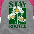 thumbnail image 3 of Instant Message - Daisies Stay Rooted - Toddler & Youth Girls Raglan Graphic T-Shirt, 3 of 5