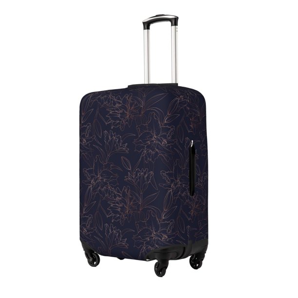 Fotbe Copper-Gold Gloss Outline Flower1 Funda Protectora para Equipaje, Antirrayones y Resistente a la Suciedad, Compatible con Maletas de 18 a 32 Pulgadas-Small