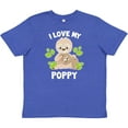 thumbnail image 3 of Inktastic Cute Sloth I Love My Poppy with Green Leaves Youth T-Shirt, 3 of 5