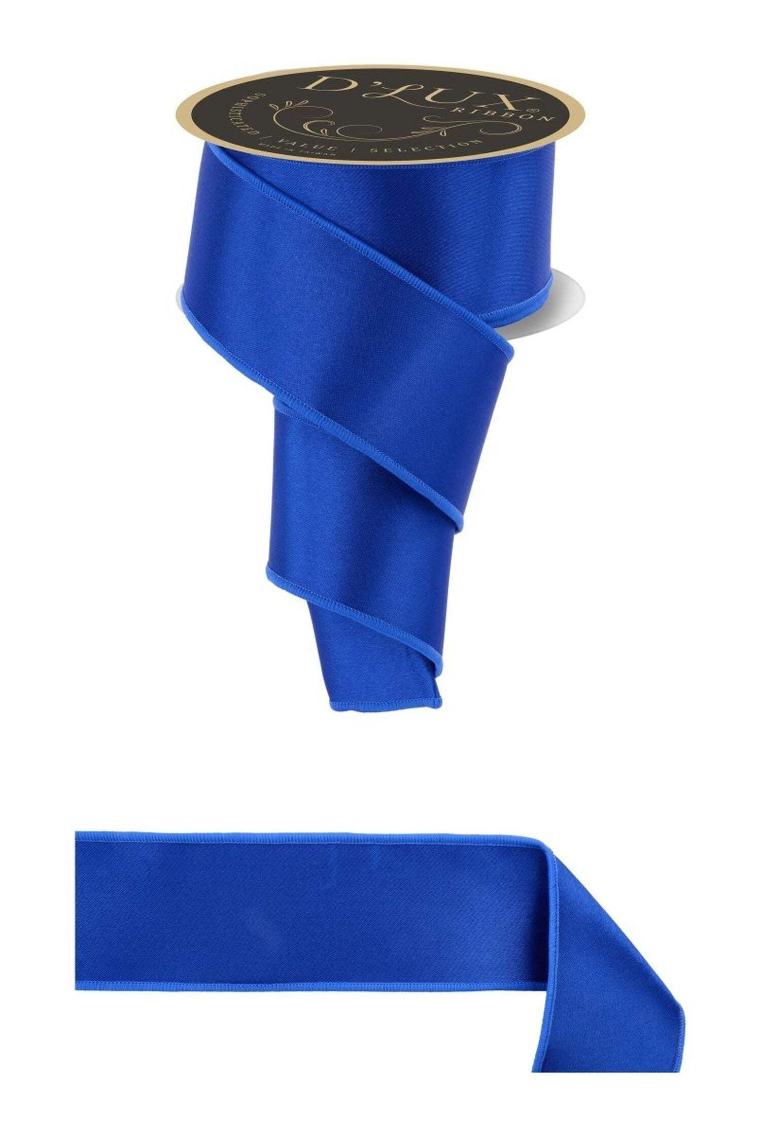 2.5in Satin Fused Ribbon: Royal Blue (10 Yards)