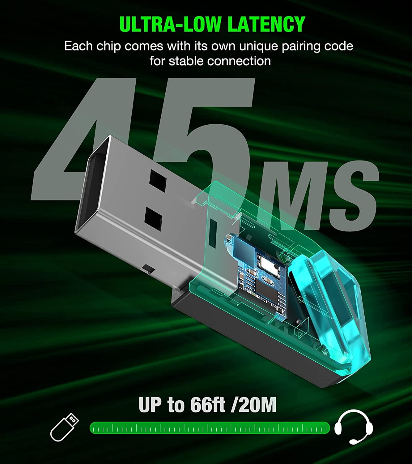 Buy 3D Haptic Vibration Wireless Gaming Headset Compatible with