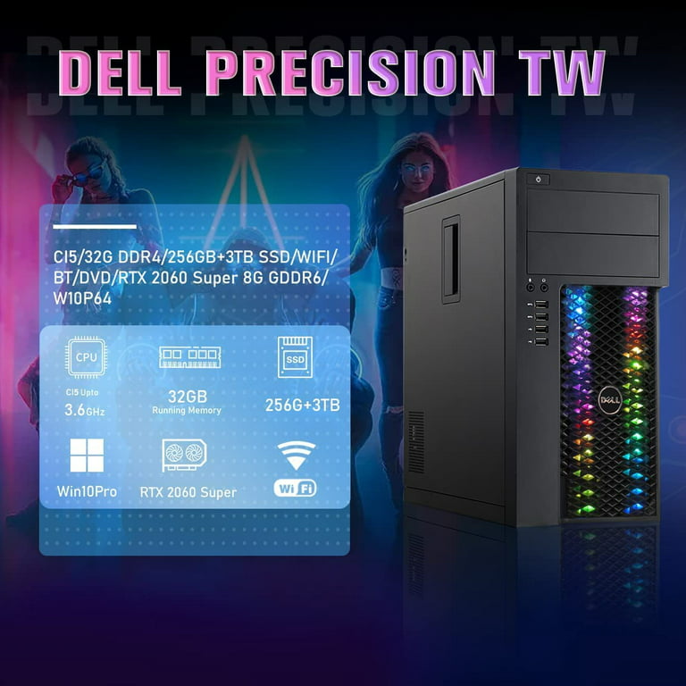 Dell Gaming Precision 3620 Tower Desktop PC, Intel Core I5-6500 up