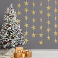 thumbnail image 4 of 13.1Ft Bright Star Paper Hanging Banner,Sparkling Bunting Banner Decoration for Holiday,4Pack Gold Star Paper Backdrop for Garland,Home Decor, 4 of 6