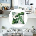 thumbnail image 5 of nygtbtfer Pack of 2 Tropical Leaves Throw Pillow Cover Decorative Linen Burlap Square Outdoor Cushion Cover Pillow Case for Car Sofa Bed Couch  White, 5 of 7