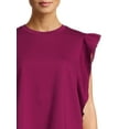 thumbnail image 4 of Time and Tru Women's Flutter Sleeve Top, 4 of 5