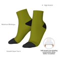 thumbnail image 6 of Rateoe Olive Pattern Quarter Crew Socks,Toe Seamed Ankle Socks,Cotton Cushioned Breathable Athletic Crew Sports Socks, 6 of 7