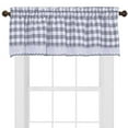 thumbnail image 7 of Woven Trends Room Darkening Window Valance, 58W x 14L Inches Top Rod Pocket Checkered Gingham Curtain Valance Scarf, Modern Farmhouse Window Curtain Valance Classic Buffalo Checked Plaid, Gray, 7 of 7