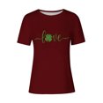 thumbnail image 4 of Mujeres Manga Corta de Verano Tops Impreso Sudadera Casual, Cuello Redondo Blusa Ligera para la Primavera Y el Verano, 4 of 6