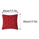 thumbnail image 3 of Funda de cojín con diseño de árbol de Navidad | Funda de cojín para sofá con decoración navideña | Bordado de terciopelo rojo, blanco y verde | Tamaño estándar de 45 x 45 cm | Cierre de cremallera, 3 of 5