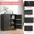 thumbnail image 5 of Metal Lockers for Employees, Office Storage Locker with 6 Doors, Black, 35.43" W x 15.75" D x 39.37" H, Steel Staff Locker Storage Cabinet for Gym, Home, School, Garage, Assembly Required, 5 of 6