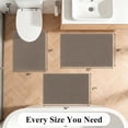 thumbnail image 7 of Enyhom Bathroom Rugs Sets of 3, Absorbent Bath Mat Non Slip Washable Bath Floor Rugs, Brown, 7 of 7