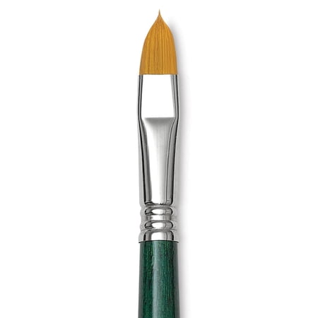 Escoda Barroco Toray Gold Synthetic Brush - Filbert Cat s Tongue Long Handle