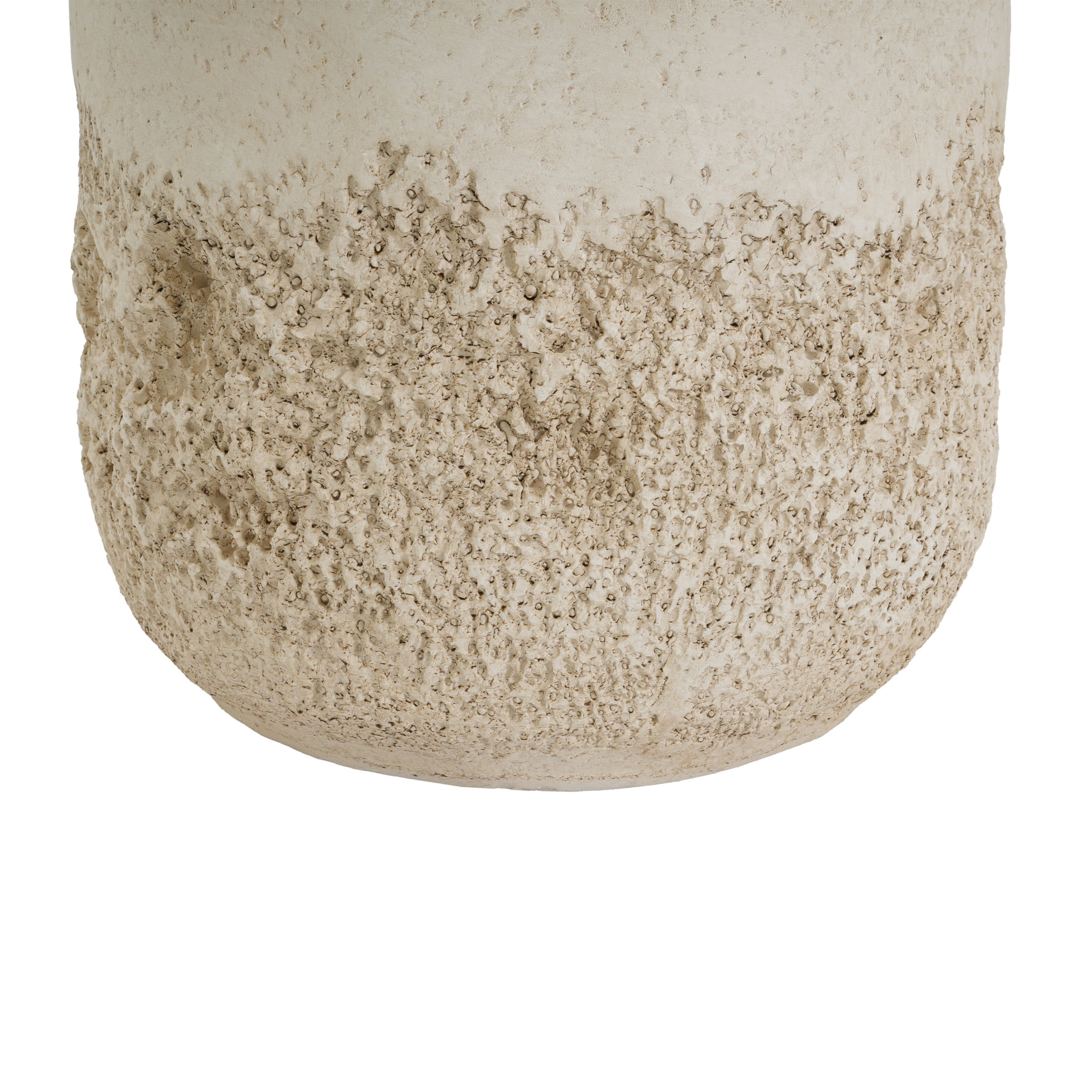 Christopher Knight Home Outdoor MGO Round Side Table with Faux Wood Grain Top, Dual-Texture, Beige
