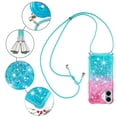 thumbnail image 5 of Funda para iPhone 16 Brillantina Líquida Divertida Reluciente y con Cristales en Movimiento Cuerpo Cruzado con Cordón Ajustable, 5 of 5