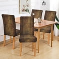 thumbnail image 2 of Yayeee 4 Pack Dining Chair Covers Stretch Parson Chairs Slipcovers Seat Protector, Wood Grain, 2 of 6