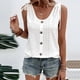 thumbnail image 3 of Playeras,Blusas y Tops,Ropa para Mujer Crop Tank Tops Para Mujer Chaleco de cuello en U de color sólido casual sexy para mujer Diseño simple y exquisito (White, XXXXL), 3 of 4