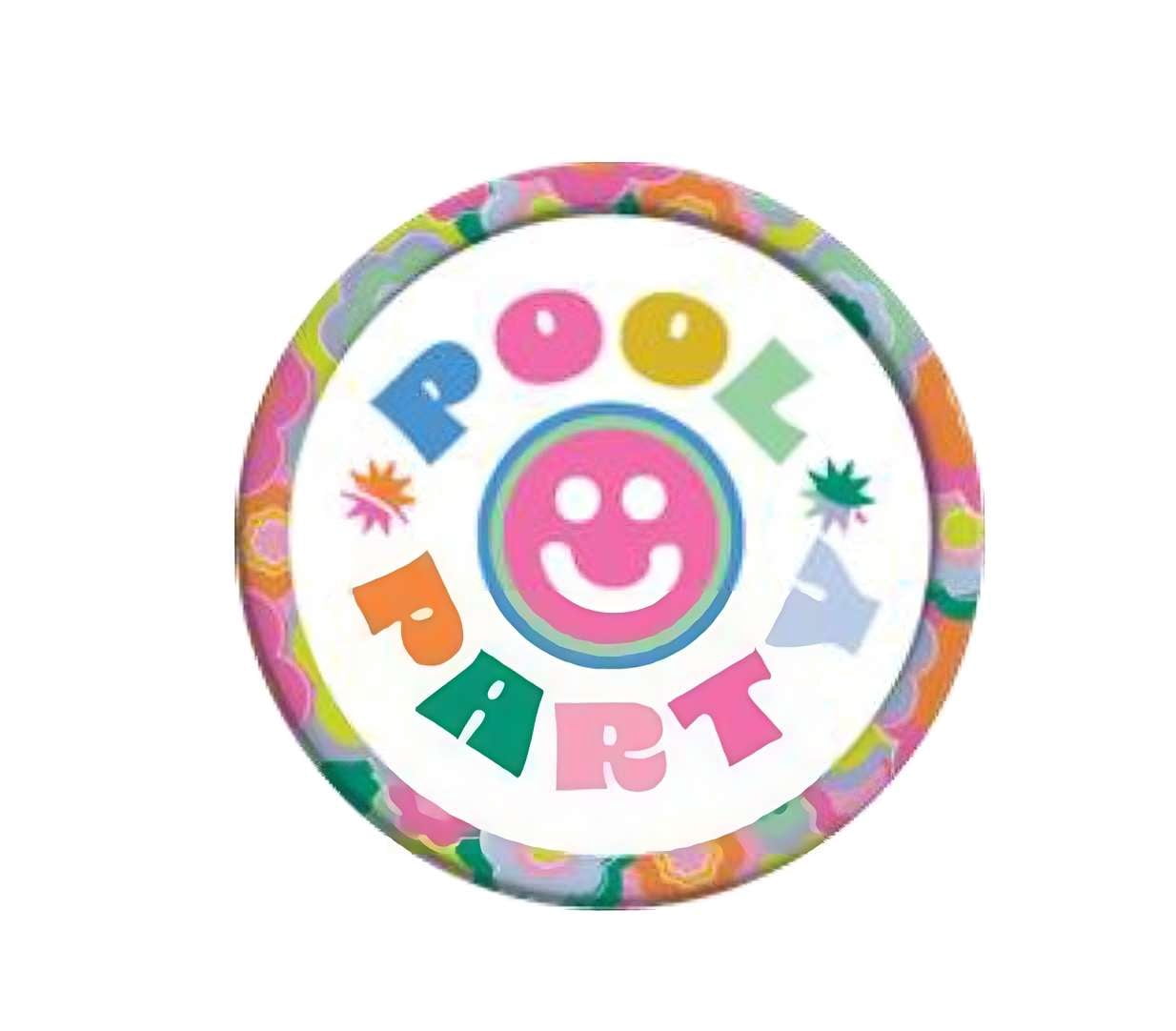 Packed Party Flower 59” Round Soft-Sided Inflatable Swimming Pool