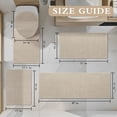 thumbnail image 5 of ChakmeOne 5 Piece Bathroom Rug Set Thin Super Absorbent Non Slip Machine Washable Bath Mat with Rubber Backing for Shower Tub Floor & Toilet, 5 of 7