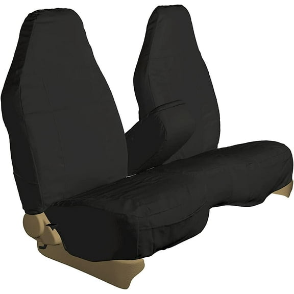 F419 2006-2009 Ford Ranger 60/40 Split Seat With Opening Console in Black Twill
