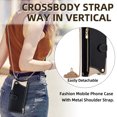 thumbnail image 5 of Crossbody Wallet Case for iPhone 13 with Make-up Mirror, Detachable Chain Strap, Zipper Purse Card Slots Adjustable Kickstand, PU Leather Shockproof Full Body Cover for Women Girls, Black, 5 of 8