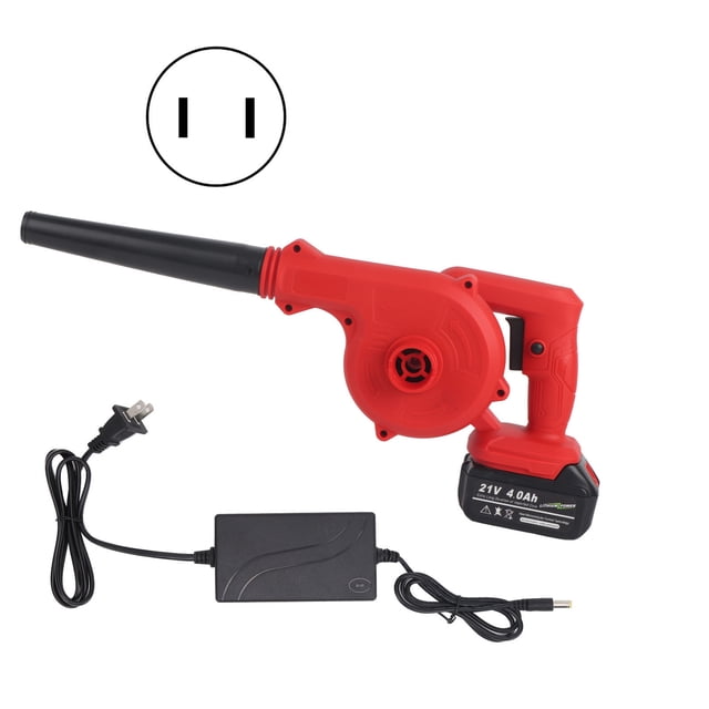 Soplador inalámbrico de litio eléctrico con succión y doble uso para computadora, colector de polvo, enchufe de CA 110-240 V