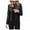 Black, variant on BOOMILK Women Leather Jacket Trendy Long Sleeve Open Front Short Motorcycle Suit Jacket Black