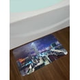 thumbnail image 2 of City Bath Mat, Downtown in Hong Kong Urban View at Night High Rise Buildings Modern Business District, Non-Slip Plush Mat Bathroom Kitchen Laundry Room Decor, 29.5 X 17.5 Inches, Multicolor, Ambesonne, 2 of 2