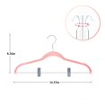 thumbnail image 5 of VECELO 20-Pack Velvet Clothes Hangers, 16.5in Heavy-Duty Hangers with Adjustable Clips, Non-Slip, Space-Saving, Pink, 5 of 5