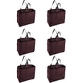 thumbnail image 1 of Tote Bags for Everyday Use - Sturdy Reusable Tote Bags - by Mato and Hash - 6PK Maroon CA2950, 1 of 2