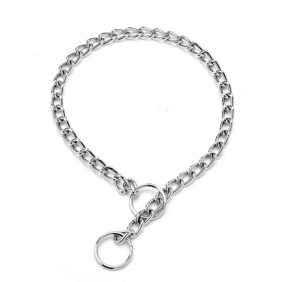 GASTROPOD Dog Chain,Trainer Recommended Tool Training Collar,Cool Silver Shine Choke Collar for Dogs,Sliver,2.0mm*40cm