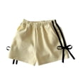 thumbnail image 4 of rd Yellow Shorts for Girl Summer Fall Sport Athletic Lounge Jogger Bow Tie Straight Leg Basic Pants Shorts Girls 2026 Clothes Fashion 6 Months, 4 of 5