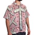 thumbnail image 2 of Easter Cross Men's Short Sleeve Beach Shirts Poplin Spread Collar Tops Casual Printed Button Down Summer Unisex, 2 of 6