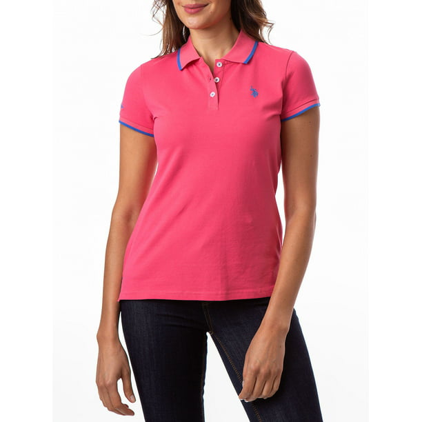 US Polo Assn. - US Polo Assn. Women's Pique Short Sleeve Polo Shirt ...