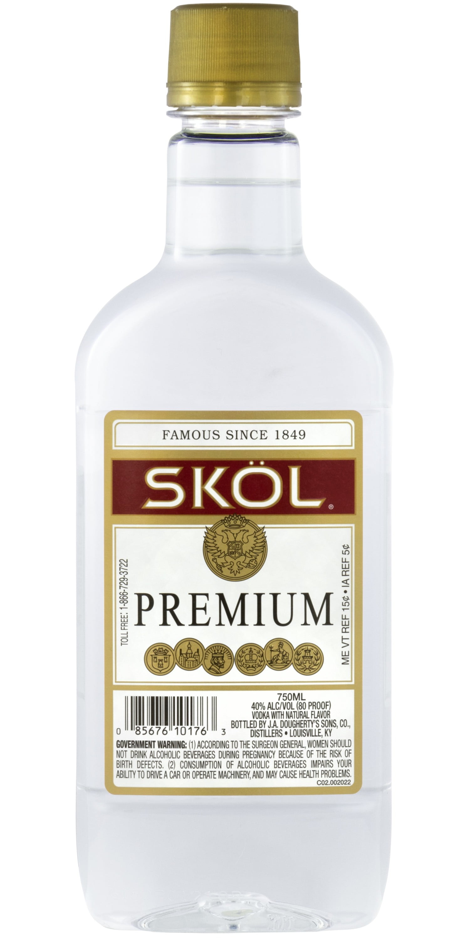 Skol Vodka 750 mL Bottle of Vodka 80 Proof