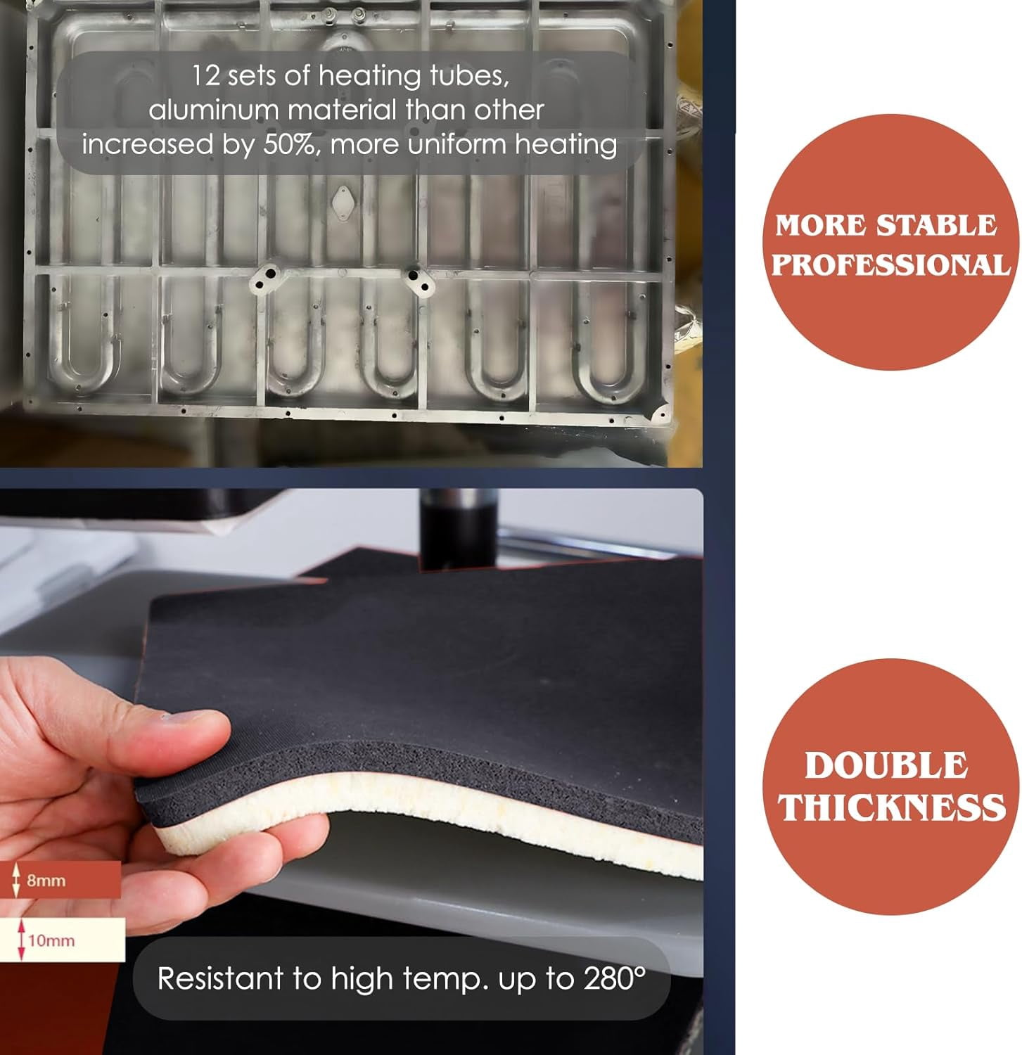 16x24 Inch Heat Press, 110V 2000W High Pressure Clamshell Heat Press Machine for T-Shirt, Professional Digital Control Heat Transfer Machine for Sublimation, Fast Heating and Infrared Positioning