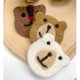 thumbnail image 5 of Posavasos de fieltro con diseño de oso lindo, suaves, antideslizantes y aislantes para tazas de café, de color blanco, en un solo tamaño, 5 of 8