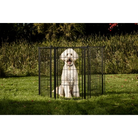 Carlson Secure Wide Angle Mount Configurable Gate and Play Yard - Black (Extra Tall) (144-Inch)