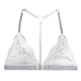 thumbnail image 5 of Zylarhe Bras for Women, Women's Elegant Thread Bra For With Lacy Trim Push Up Backless Design Intimatewear For Enhanced Cleavage Scrappy Bra White XL, 5 of 6