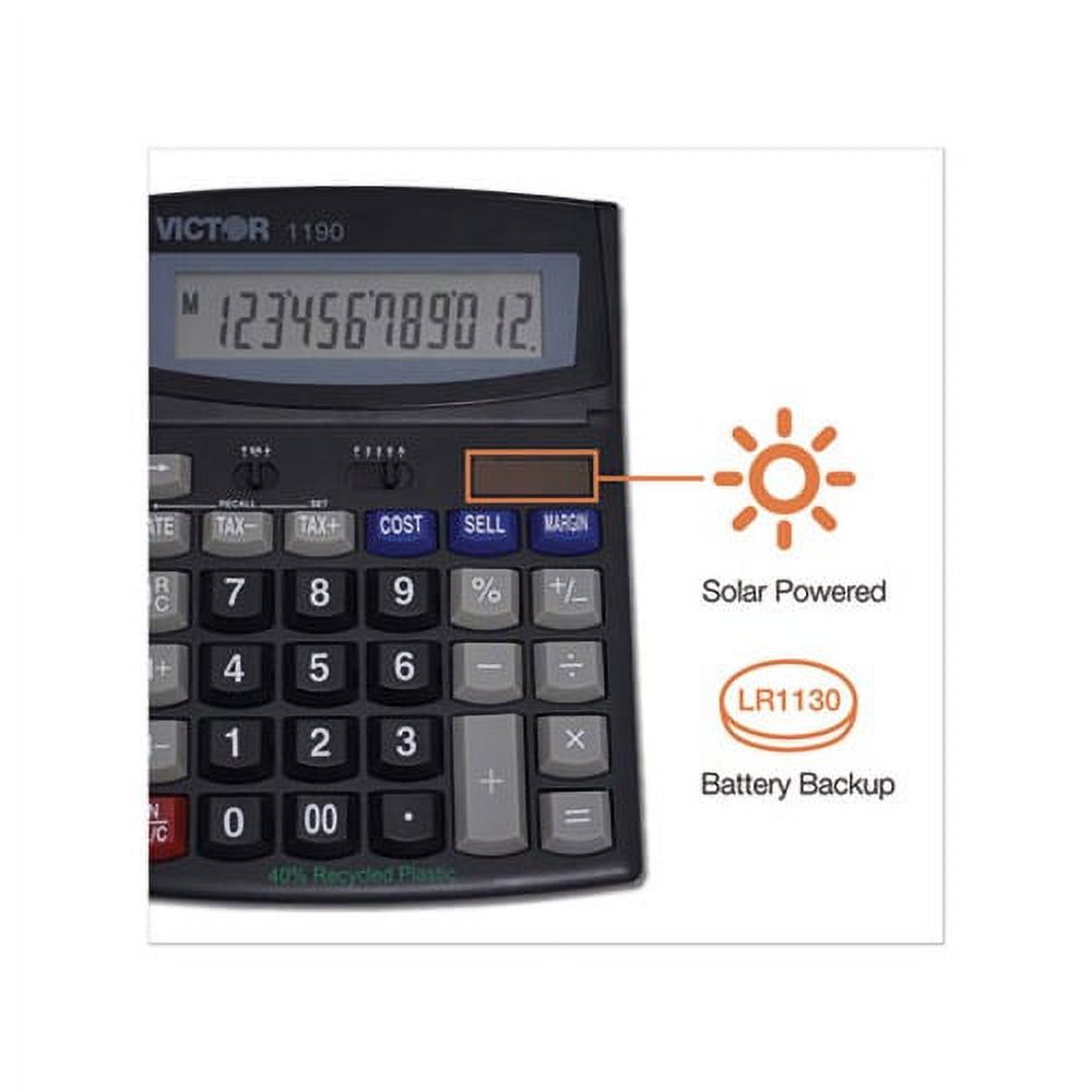 1190 Executive Desktop Calculator 12-Digit LCD - image 3 of 4