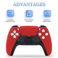 thumbnail image 3 of Skin Sticker for PS5 Slim / Pro / Standard Disc / Digital Edition Console and Controllers Decals for PlayStation 5 Red, 3 of 5