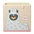 thumbnail image 1 of 3 Sprouts Children's Foldable Fabric Storage Cube Soft Toy Basket, Llama, 1 of 5