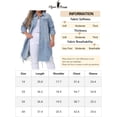 thumbnail image 6 of Agnes Orinda Jean Jacket for Women Plus Size Distressed Long Sleeve Oversized Denim Trucker Jackets Coat 4X Light Blue, 6 of 6