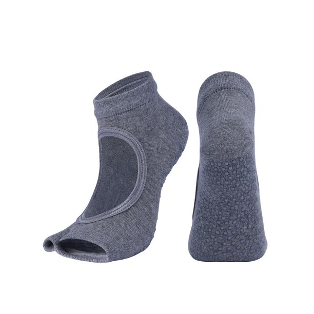 Non Slip Yoga Socks for Women, Toeless Non Skid Sticky Grip Socks for